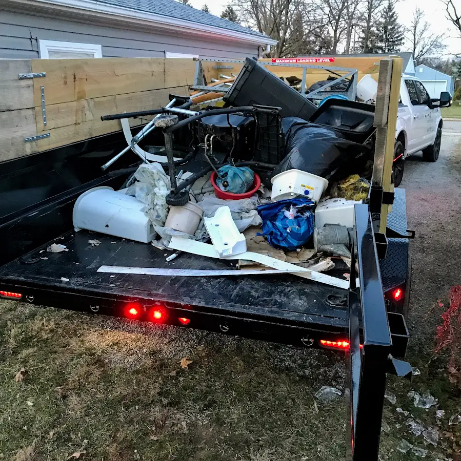 Roll-off dumpster delivered to a residential driveway in Chelmsford